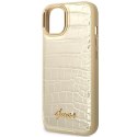 Guess Croco Collection - Etui iPhone 14 Plus (złoty)