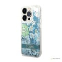 Guess Liquid Glitter Flower - Etui iPhone 14 Pro (zielony)