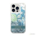 Guess Liquid Glitter Flower - Etui iPhone 14 Pro (zielony)