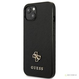 Guess Saffiano 4G Small Metal Logo - Etui iPhone 13 mini (czarny)