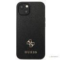 Guess Saffiano 4G Small Metal Logo - Etui iPhone 13 mini (czarny)