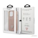 Guess Saffiano Double Card Triangle - Etui iPhone 13 Pro Max (różowy)