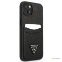 Guess Saffiano Double Card Triangle - Etui iPhone 13 (czarny)