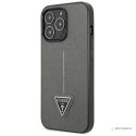 Guess Saffiano Triangle Logo Case - Etui iPhone 13 Pro Max (srebrny)