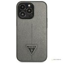 Guess Saffiano Triangle Logo Case - Etui iPhone 13 Pro Max (srebrny)