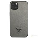 Guess Saffiano Triangle Logo Case - Etui iPhone 13 mini (srebrny)