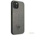 Guess Saffiano Triangle Logo Case - Etui iPhone 13 mini (srebrny)