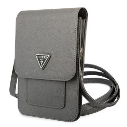 Guess Wallet Saffiano Triangle Logo Phone Bag - Torba na smartfona i akcesoria (Grey)