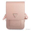 Guess Wallet Saffiano Triangle Logo Phone Bag - Torba na smartfona i akcesoria (Pink)