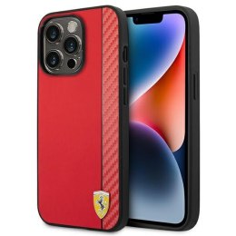 Ferrari Carbon - Etui iPhone 14 Pro (Czerwony)