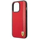Ferrari Carbon - Etui iPhone 14 Pro Max (Czerwony)