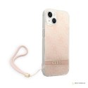 Guess 4G Print Cord - Etui ze smyczką iPhone 14 (różowy)