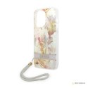 Guess Flower Cord - Etui ze smyczką iPhone 14 Pro Max (fioletowy)