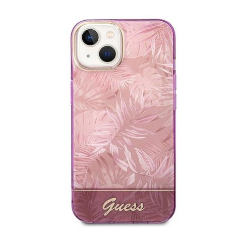 Guess Jungle Case - Etui iPhone 14 Plus (Różowy)