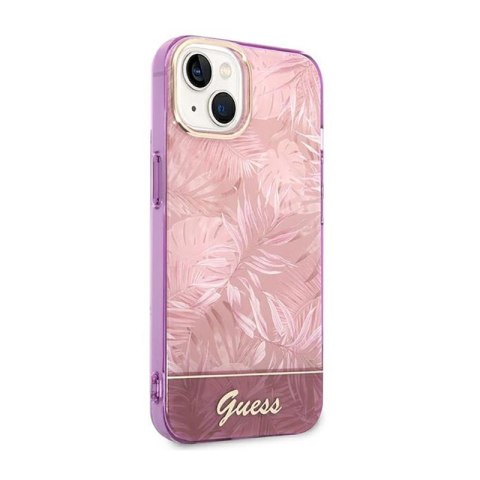 Guess Jungle Case - Etui iPhone 14 Plus (Różowy)