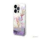 Guess Liquid Glitter Flower - Etui iPhone 14 Pro Max (fioletowy)