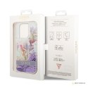 Guess Liquid Glitter Flower - Etui iPhone 14 Pro Max (fioletowy)