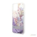 Guess Liquid Glitter Flower - Etui iPhone 14 (fioletowy)