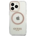 Guess Metal Outline Magsafe - Etui iPhone 13 Pro (przezroczysty)