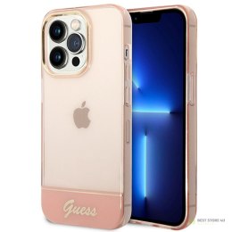 Guess Translucent - Etui iPhone 14 Pro (różowy)