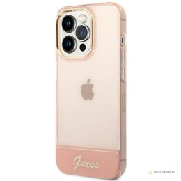 Guess Translucent - Etui iPhone 14 Pro (różowy)