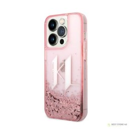 Karl Lagerfeld Liquid Glitter Big Logo Case - Etui iPhone 14 Pro Max (różowy)