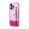 Karl Lagerfeld Liquid Glitter Translucent Elongated Logo Case - Etui iPhone 14 Pro Max (różowy)