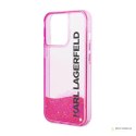 Karl Lagerfeld Liquid Glitter Translucent Elongated Logo Case - Etui iPhone 14 Pro Max (różowy)