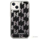 Karl Lagerfeld Monogram Liquid Glitter - Etui iPhone 14 Plus (czarny)