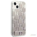 Karl Lagerfeld Monogram Liquid Glitter - Etui iPhone 14 Plus (srebrny)