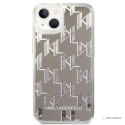 Karl Lagerfeld Monogram Liquid Glitter - Etui iPhone 14 (srebrny)