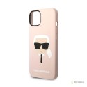 Karl Lagerfeld Silicone Ikonik Karl`s Head - Etui iPhone 14 Plus (różowy)