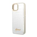 Guess Croco Collection - Etui iPhone 14 Plus (srebrny)