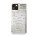 Guess Croco Collection - Etui iPhone 14 (srebrny)
