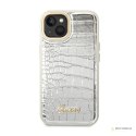 Guess Croco Collection - Etui iPhone 14 (srebrny)