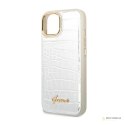 Guess Croco Collection - Etui iPhone 14 (srebrny)