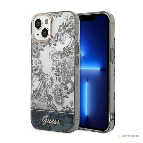 Guess Porcelain Collection - Etui iPhone 14 Plus (szary)