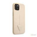 Guess Saffiano Triangle Logo Case - Etui iPhone 13 mini (beżowy)