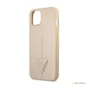 Guess Saffiano Triangle Logo Case - Etui iPhone 13 mini (beżowy)