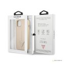 Guess Saffiano Triangle Logo Case - Etui iPhone 13 mini (beżowy)