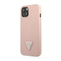 Guess Saffiano Triangle Logo Case - Etui iPhone 14 Plus (różowy)