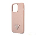 Guess Saffiano Triangle Logo Case - Etui iPhone 14 Pro (różowy)