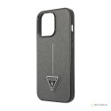 Guess Saffiano Triangle Logo Case - Etui iPhone 14 Pro (srebrny)