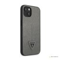 Guess Saffiano Triangle Logo Case - Etui iPhone 14 (srebrny)