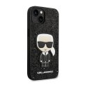 Karl Lagerfeld Glitter Flakes Ikonik - Etui iPhone 14 Plus (czarny)