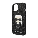Karl Lagerfeld Glitter Flakes Ikonik - Etui iPhone 14 Plus (czarny)