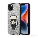 Karl Lagerfeld Glitter Flakes Ikonik - Etui iPhone 14 (srebrny)