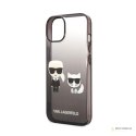 Karl Lagerfeld Gradient Ikonik Karl & Choupette - Etui iPhone 14 Plus (czarny)