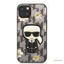 Karl Lagerfeld Iconic Karl Flower - Etui iPhone 13 Mini (szary)