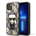 Karl Lagerfeld Iconic Karl Flower - Etui iPhone 13 (szary)